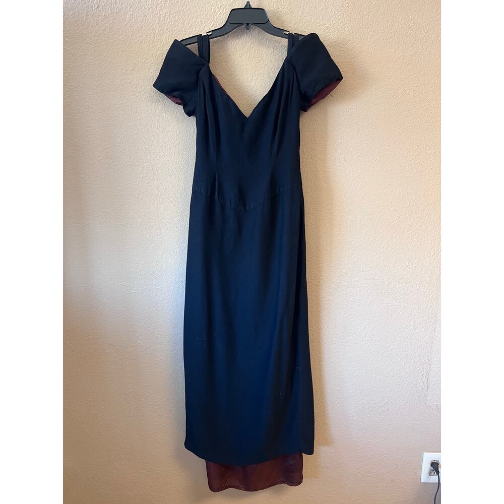 Vintage 80's House of Bianchi off shoulder prom dress size M